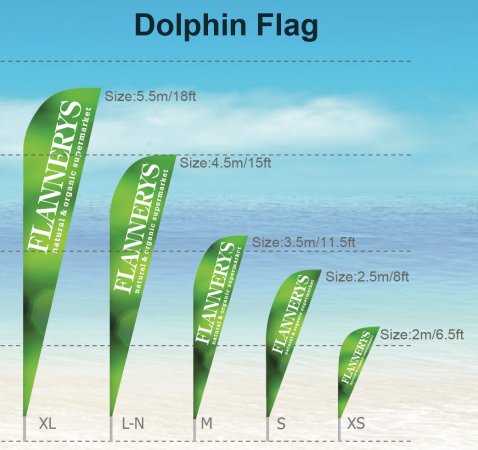 Dolphin - FLAGS - FLAGS size: M 3.5m