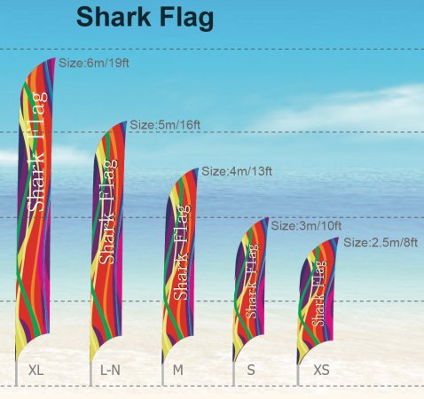 Shark - FLAGS - FLAGS size: M 4m