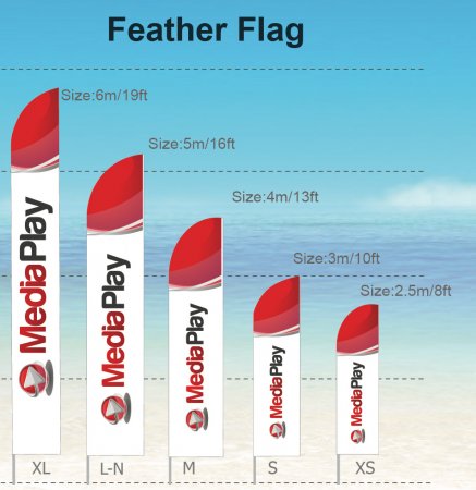 Feather - FLAGS - FLAGS size: L 5m